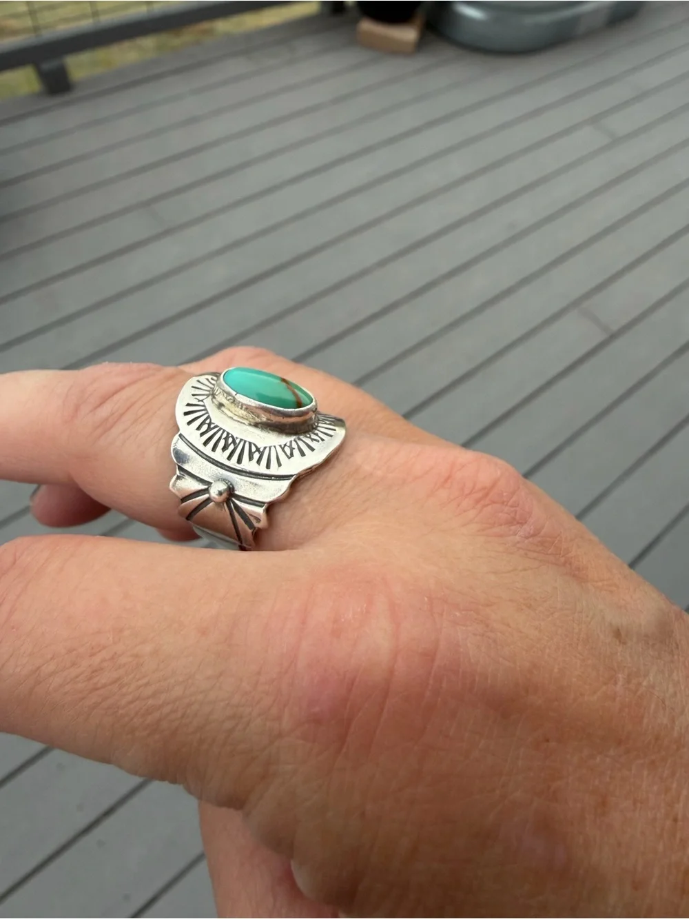 Turquoise and Silver Ring